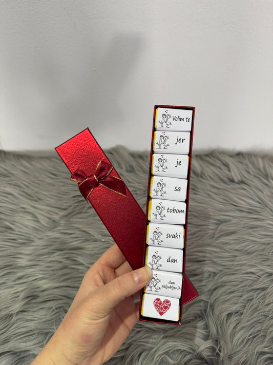 Kutija sa čokoladicama "VALENTINOVO"