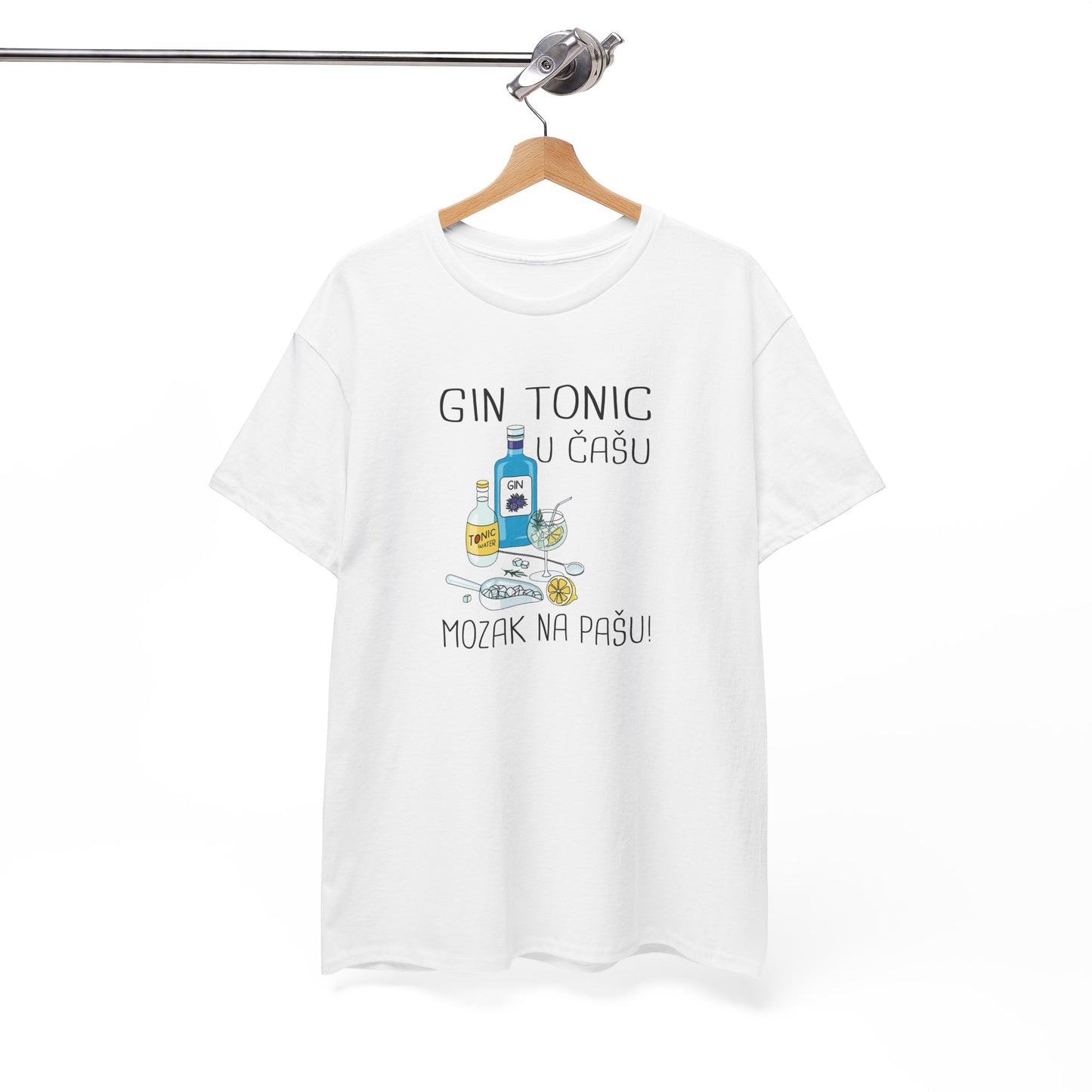 Majica GIN TONIC U ČAŠU MOZAK NA PAŠU