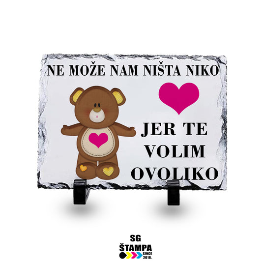 Foto Kamen 20×15 cm NE MOŽE NAM NIŠTA NIKO
