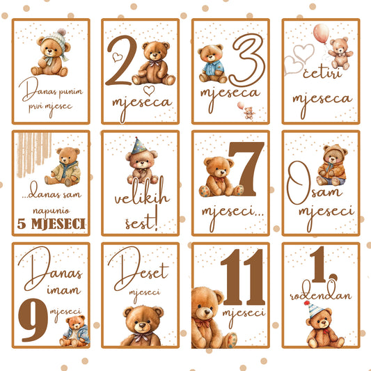SET BABY KARTICE ZA SLIKANJE "MEDVJEDIĆ"
